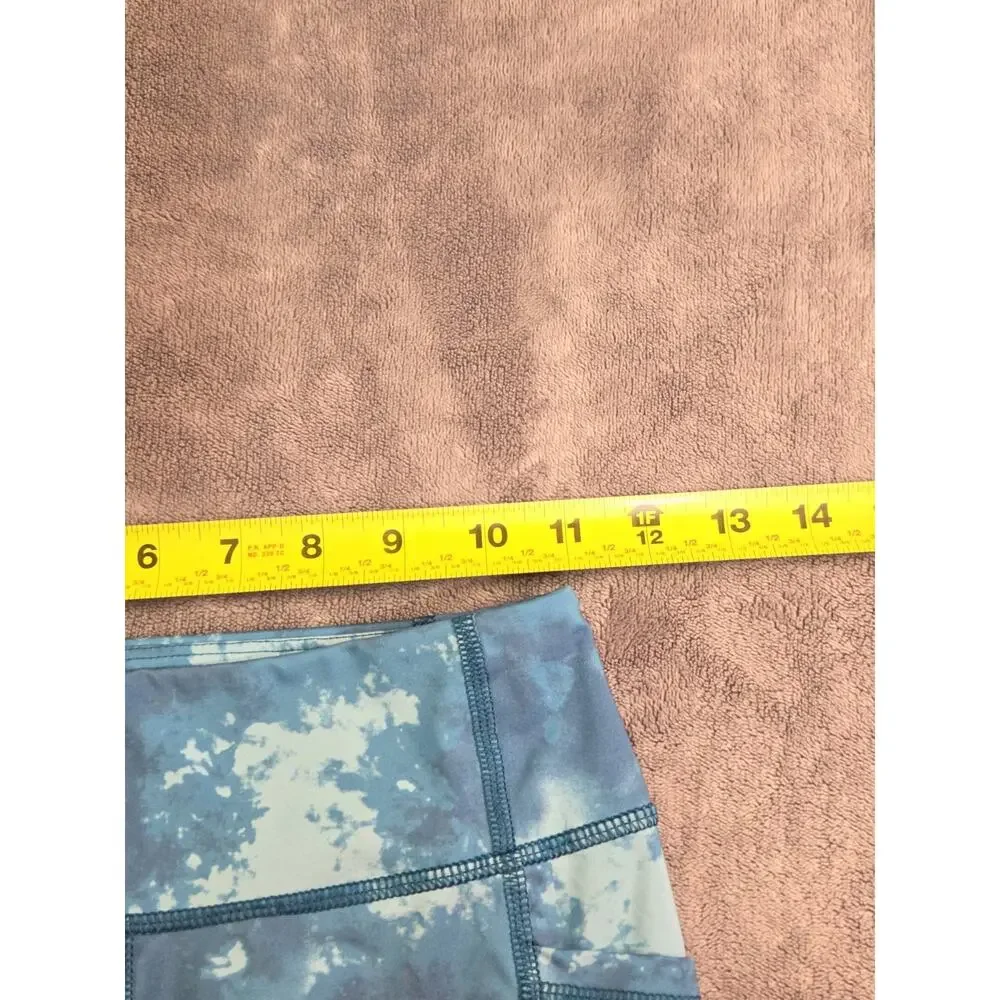 Zella Girls Sz L 10/12 Green Camo Athletic Leggings Stretch Yoga Pants C38-47